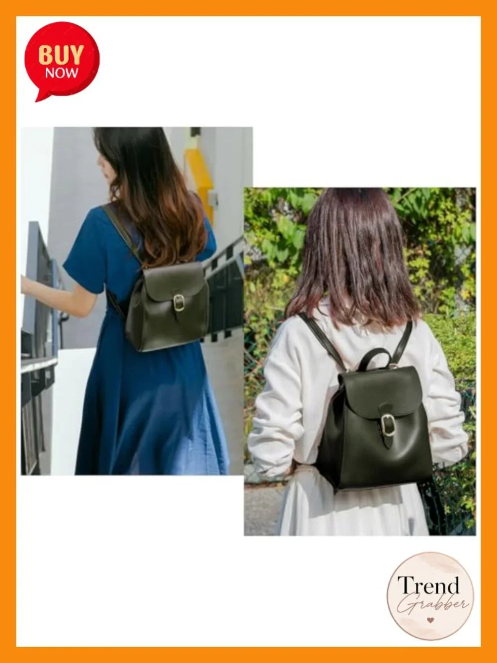 Vegan Leather Convertible 3 Way Backpack Crossbody Purse Handbag